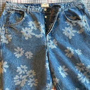 We The Free CVRY Floral Barrel Denim jeans